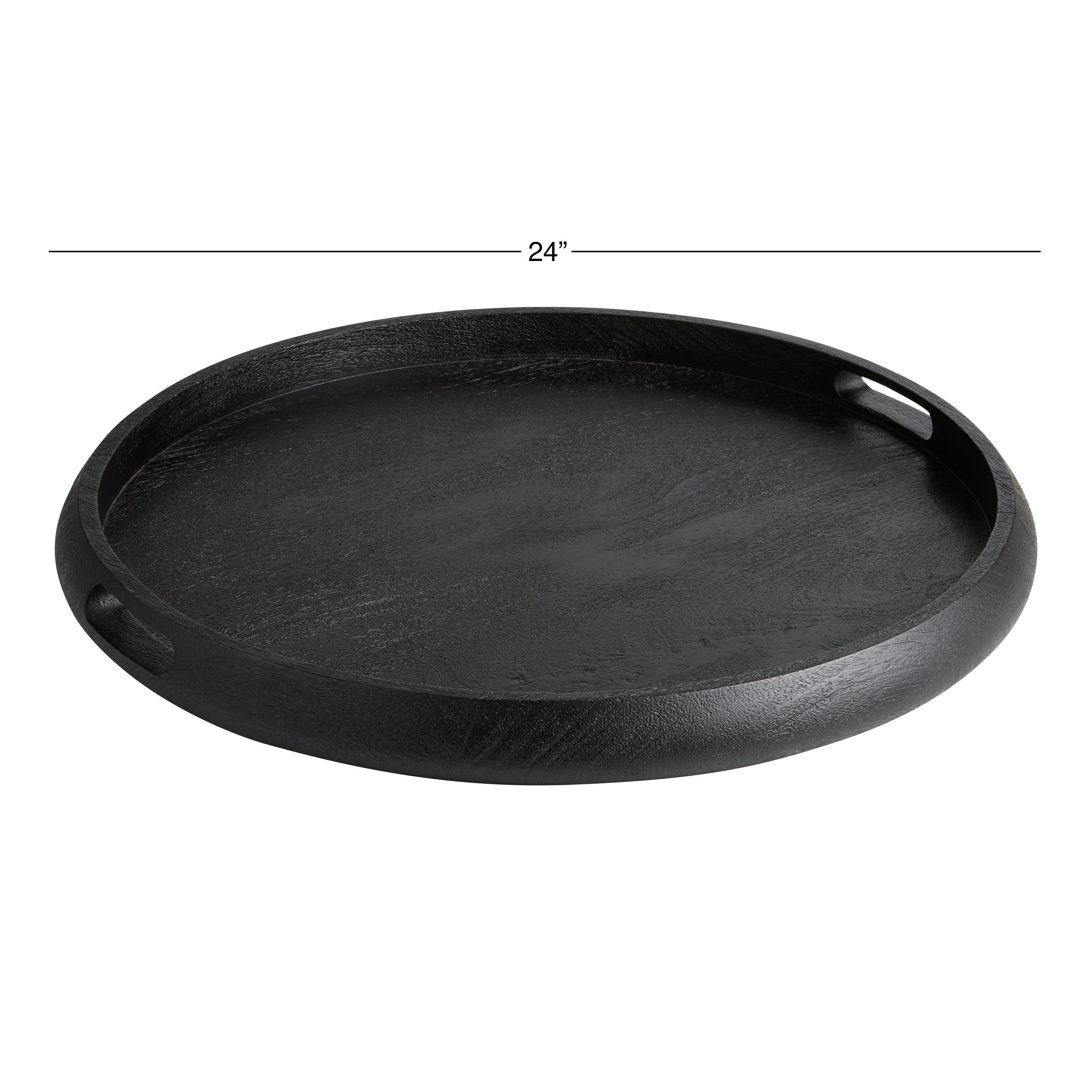 Colette Round Wood Ottoman Tray image number 3