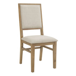 Columbia Rustic Wood Upholstered Dining Chair 2 Piece Set