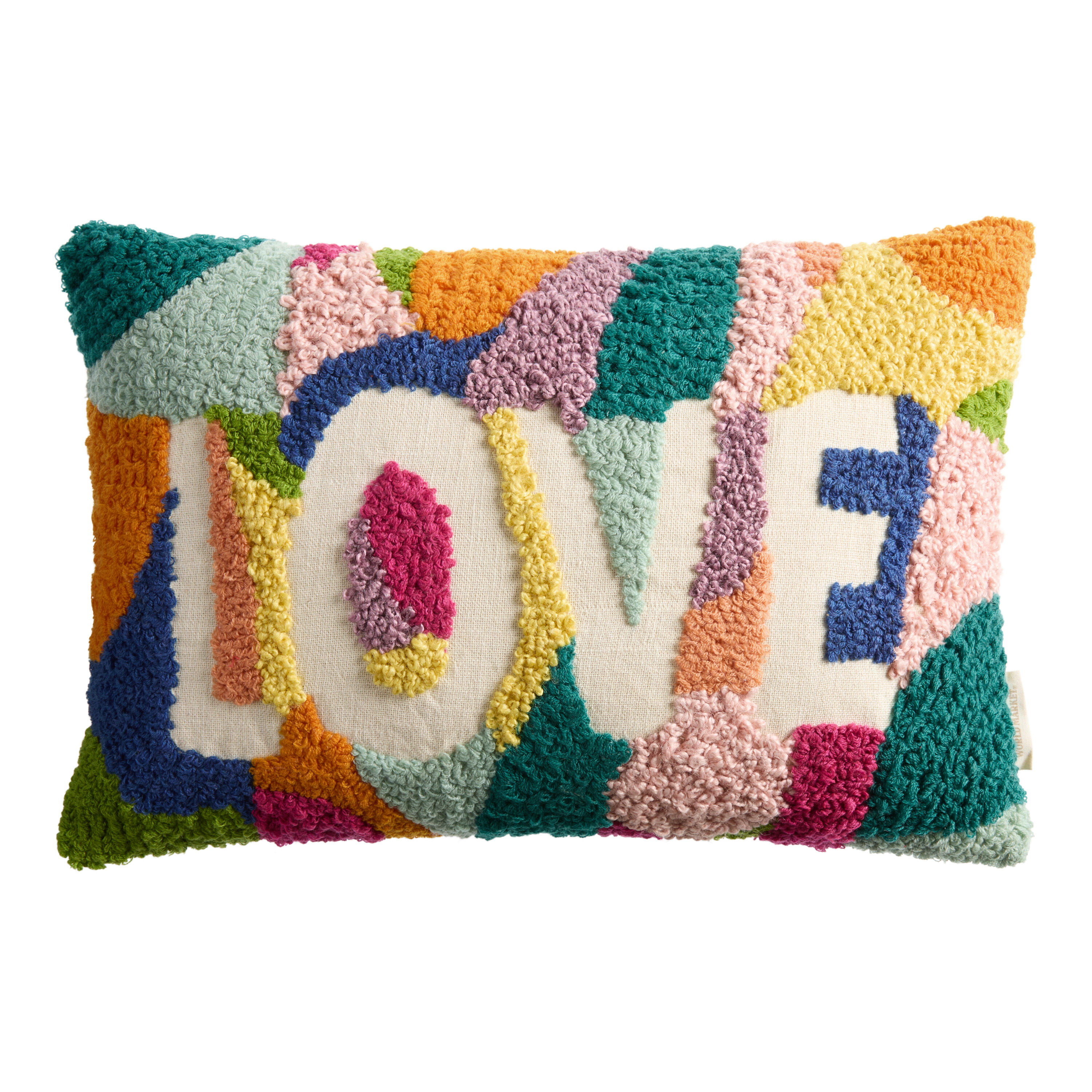 Lumbar pillow with words on sale