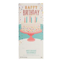 Happy Birthday Sprinkles White Chocolate Bar