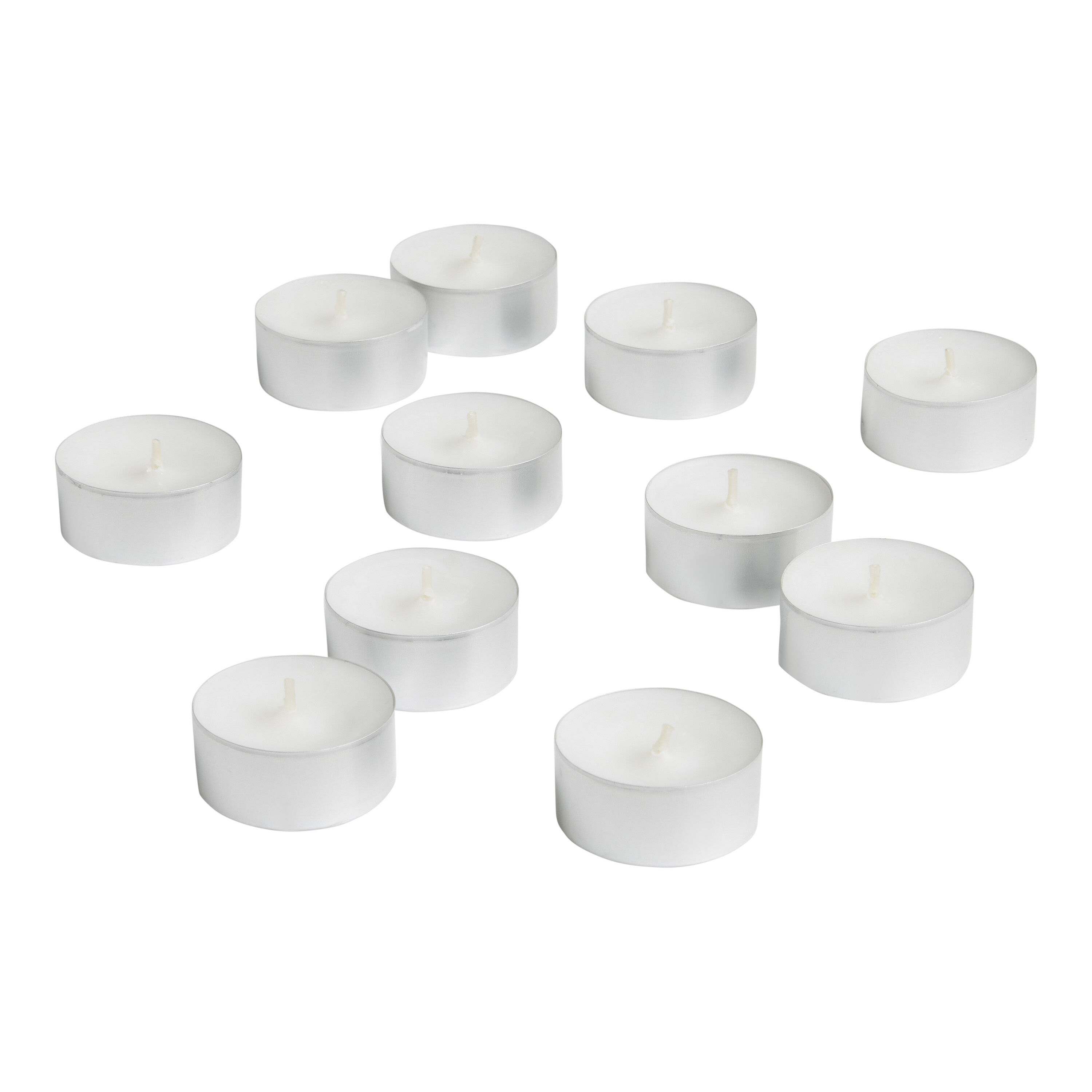 White Long Burning Tealight Candles 50 Pack World Market