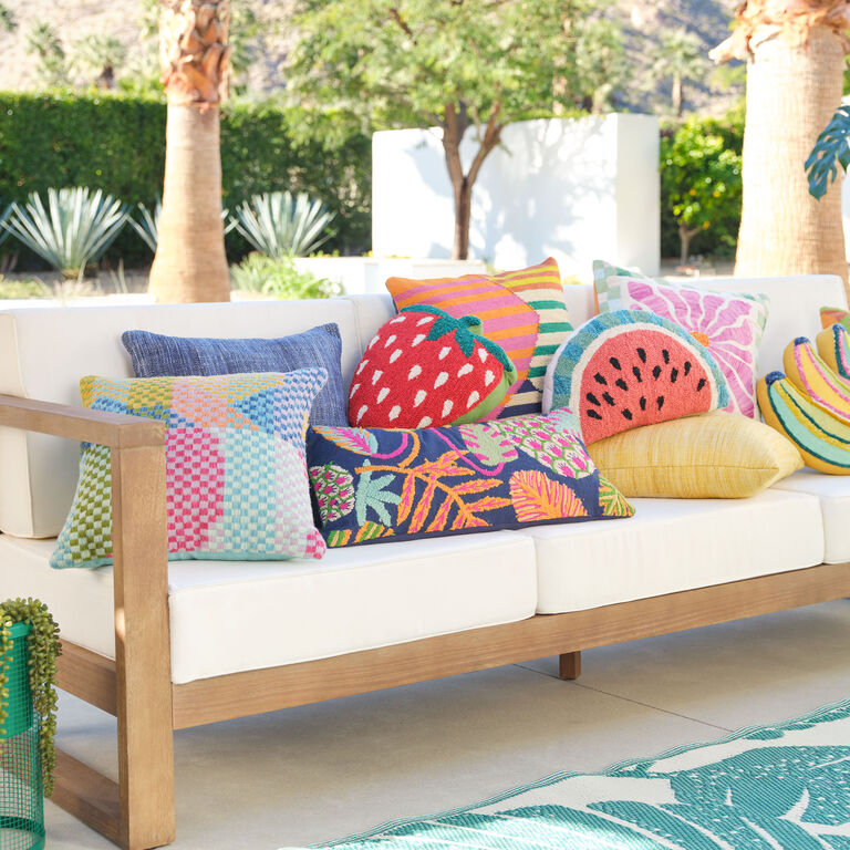 Red Strawberry Shaped Indoor Outdoor Throw Pillow image number 2