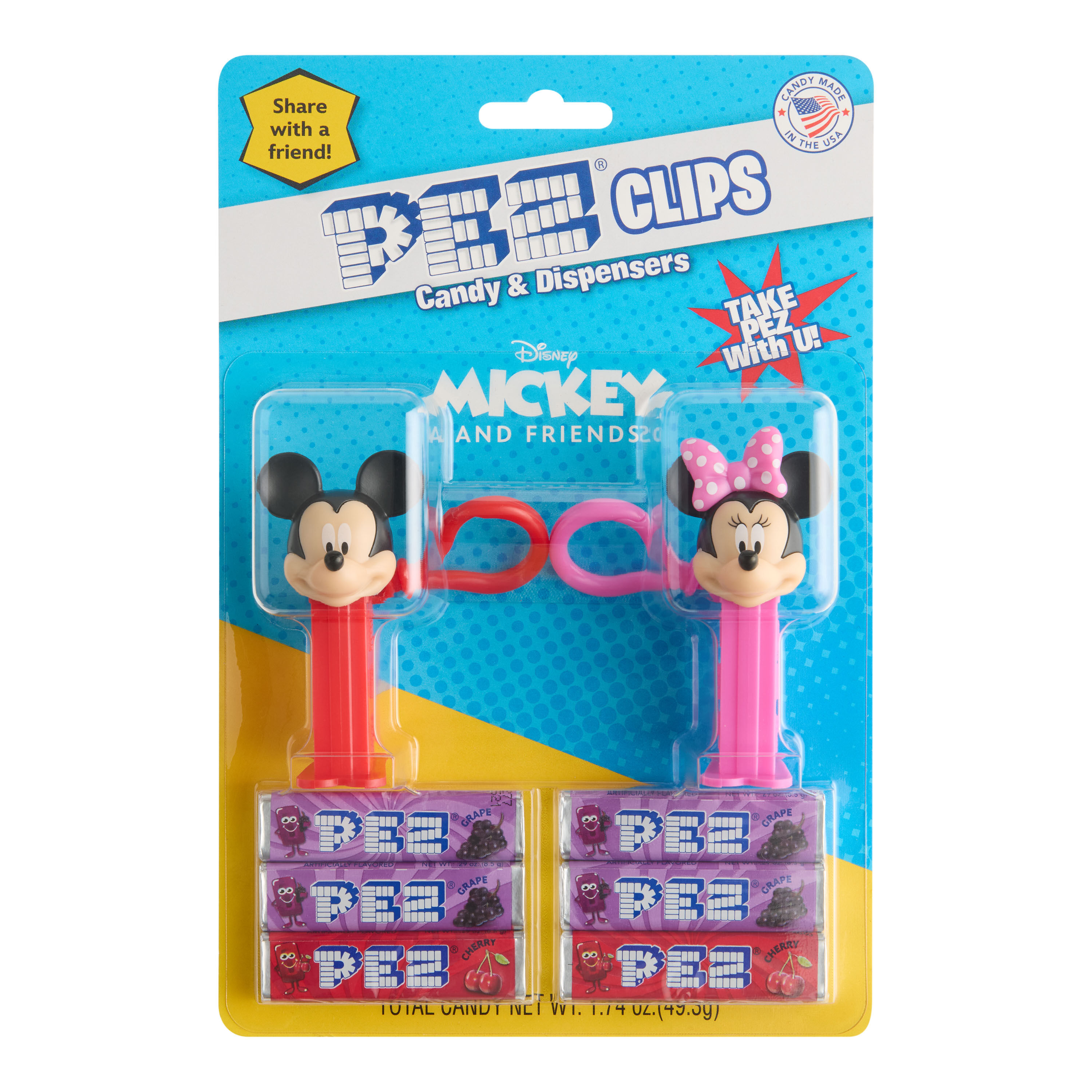 Mickey and Friends Pez Clips 2 Pack image number 1