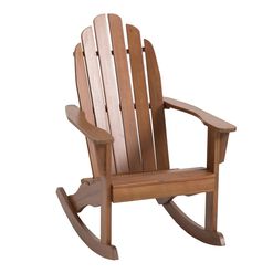 Slatted Wood Adirondack Rocking Chair
