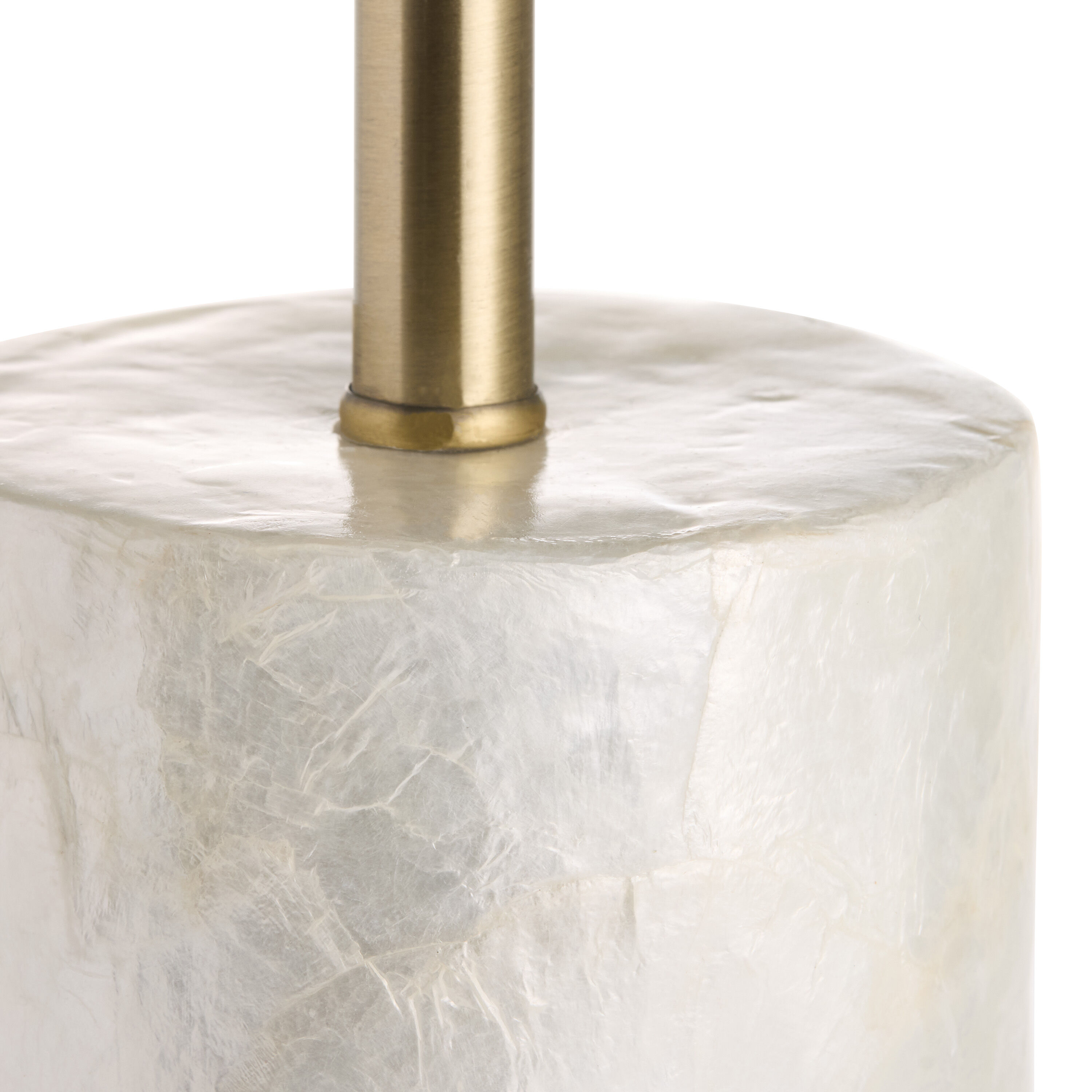 Natural Capiz Cylinder Table Lamp Base image number 2