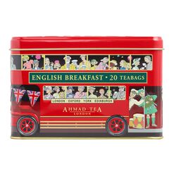 Ahmad London Bus English Breakfast Tea Tin 20 Count