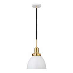 Iris Brass And Metal Dome Pendant Lamp