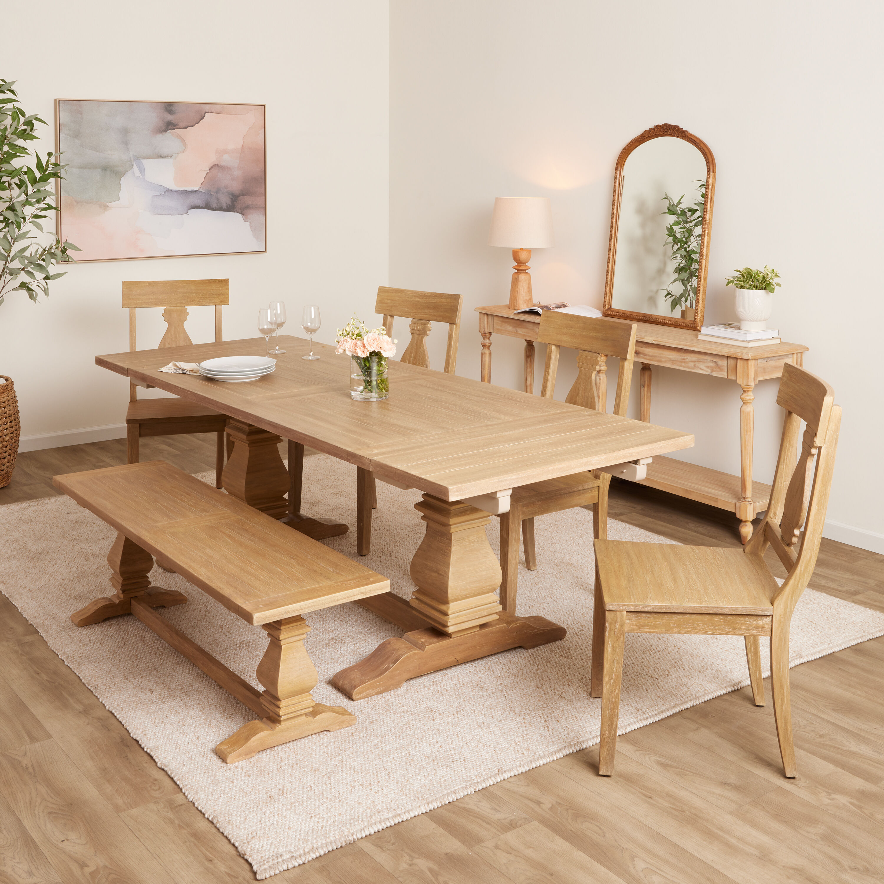 World market sales table with stools