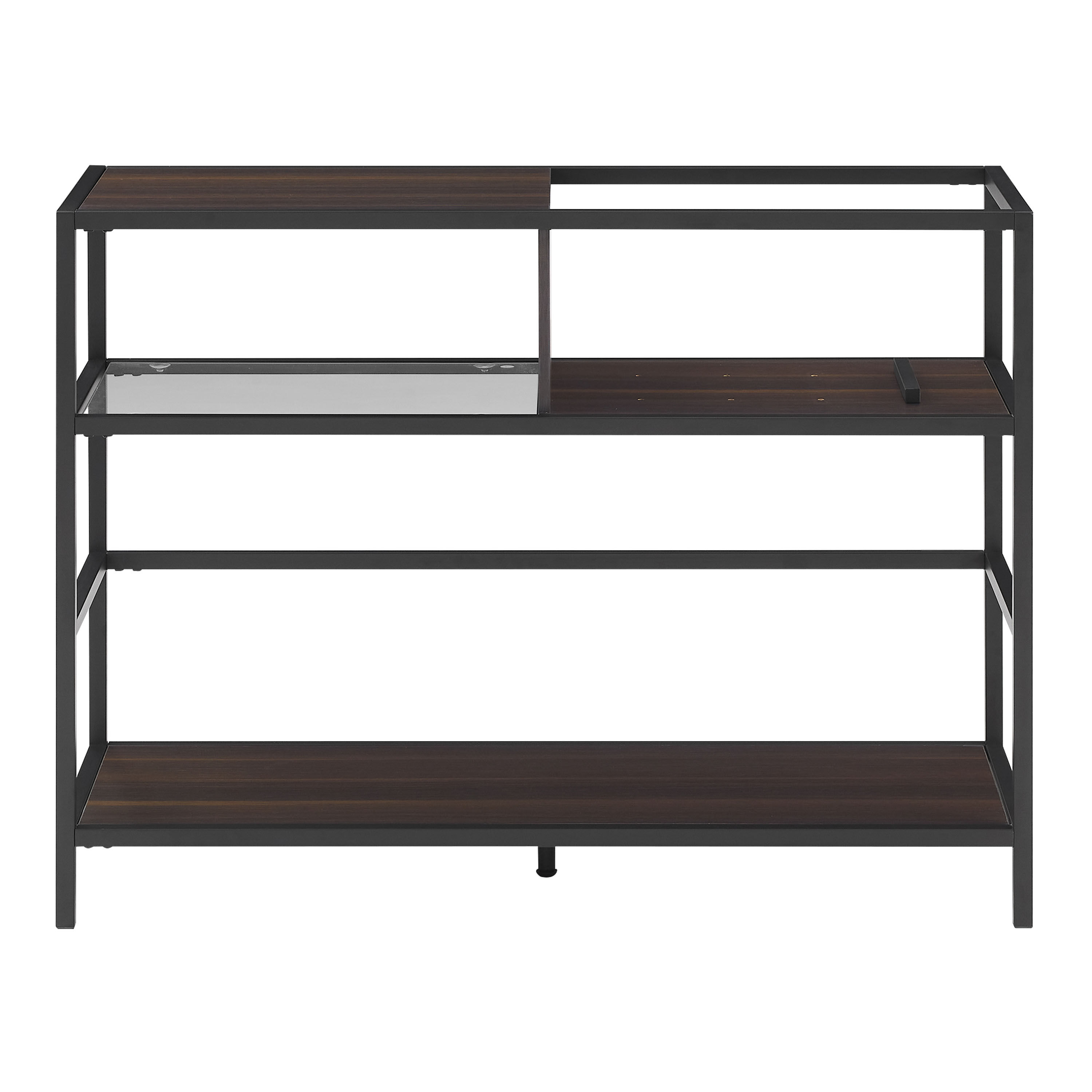 Elmington Metal & Glass Media Stand with Record Storage image number 2