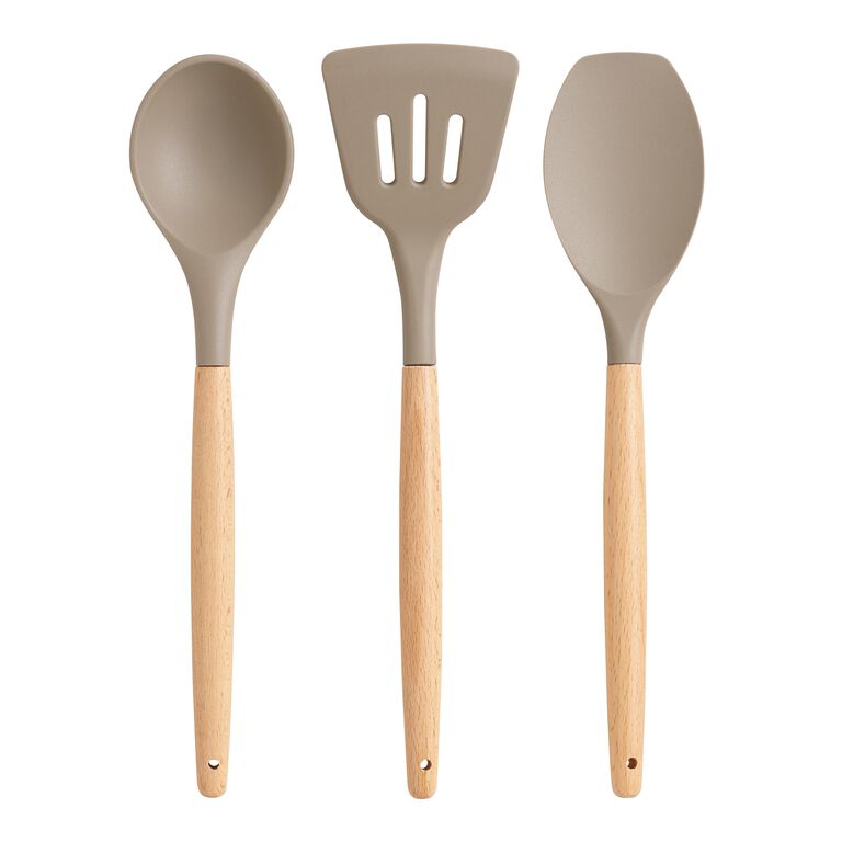 Gray Silicone and Wood Pastry Brush - World Market