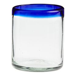 Rocco Blue Double Old Fashioned Glass Set Of 4