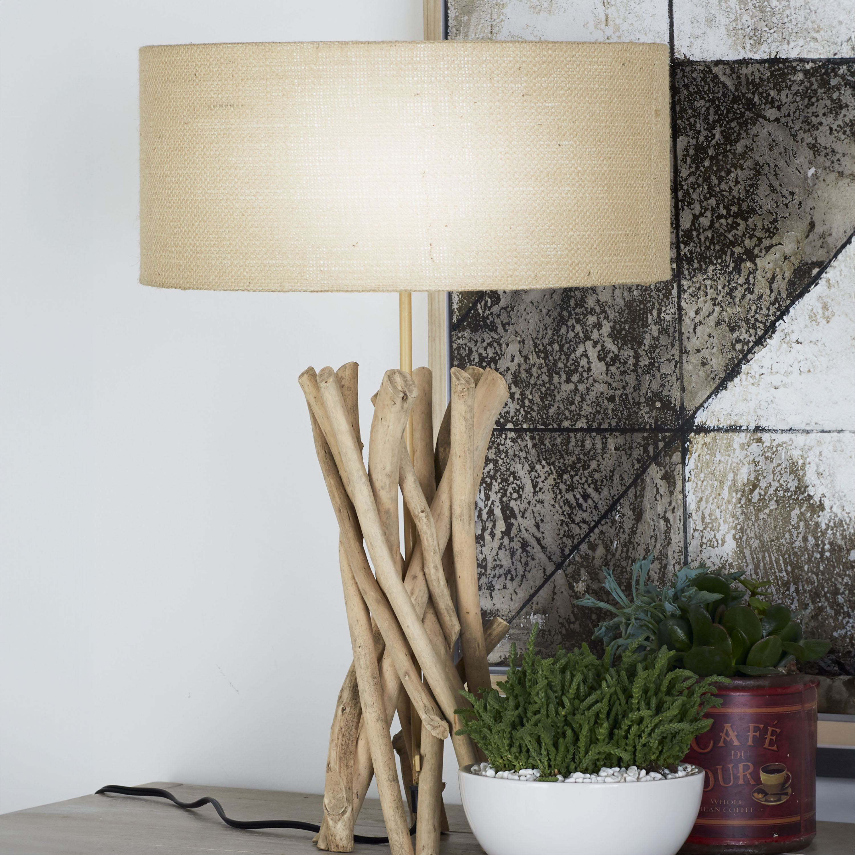 Driftwood standing lamp on sale