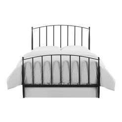 Keily Charcoal Steel Spindle Queen Bed
