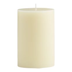 4x6 Ivory Unscented Pillar Candle