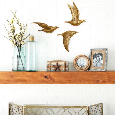 Gold Coastal Birds Wall Decor 3 Piece Gold Coastal Birds Wall Decor 3 Piece