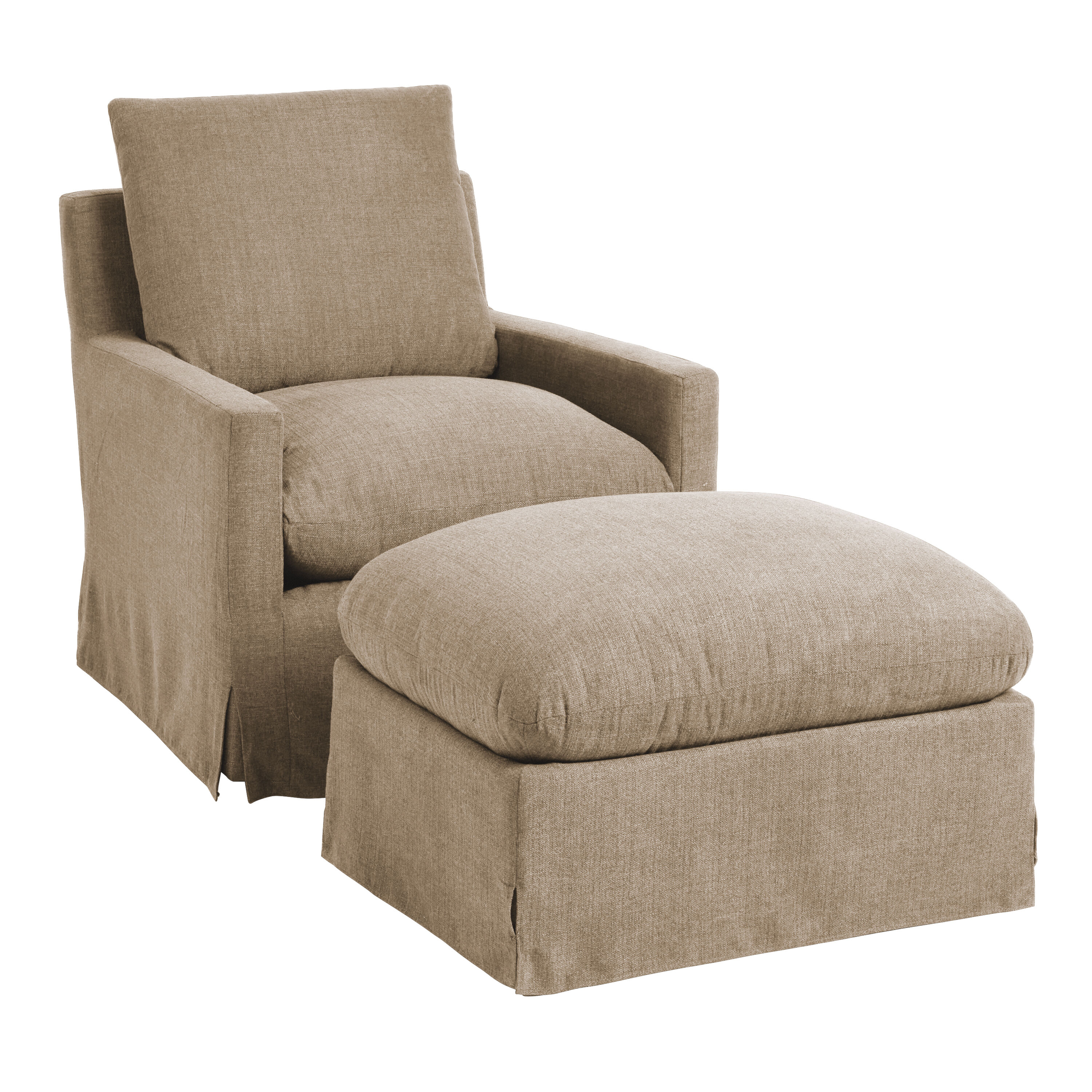 Brynn Feather Filled Swivel Chair Ottoman World Market