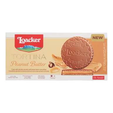 Loacker Tortina Peanut Butter Milk Chocolate Wafer Cookies Loacker Tortina Peanut Butter Milk Chocolate Wafer Cookies