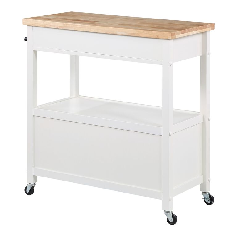 Wood Granby Rolling Kitchen Cart image number 4