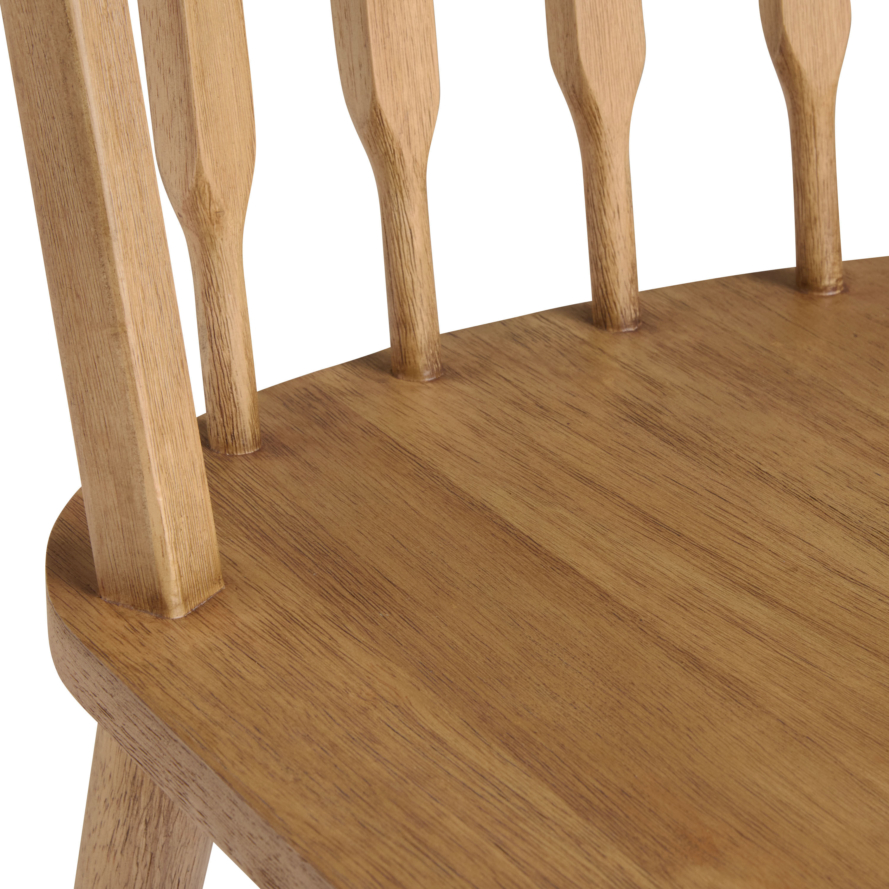 Emerson Brushed Golden Oak Farmhouse Dining Chair Set of 2 image number 4