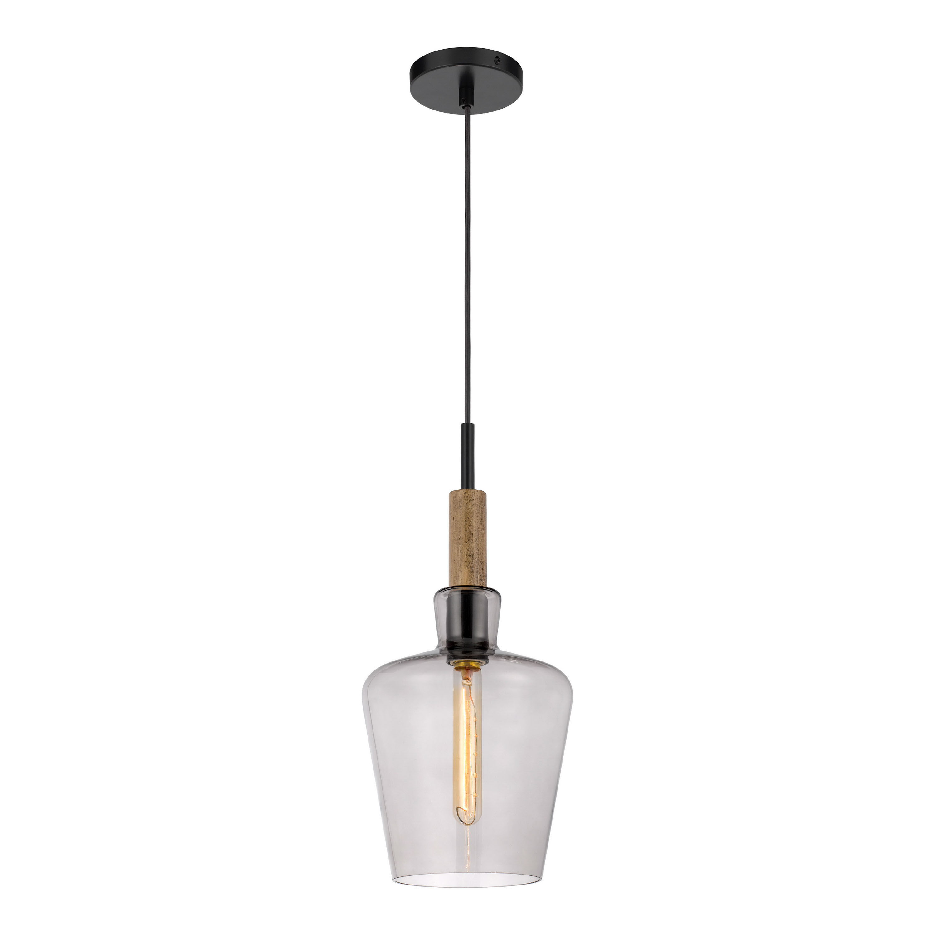 Large smoked glass pendant light on sale