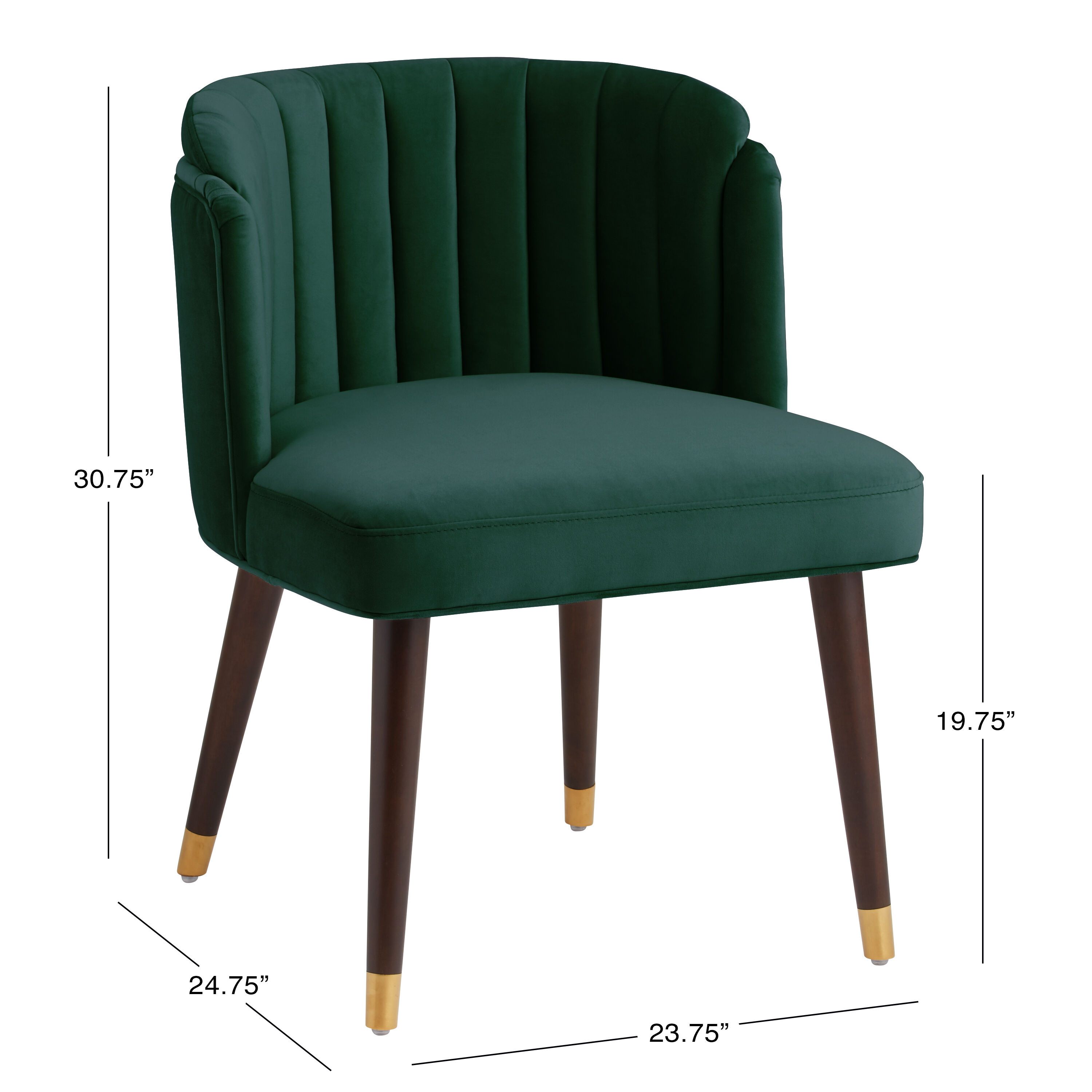 Green velvet hot sale chair world market