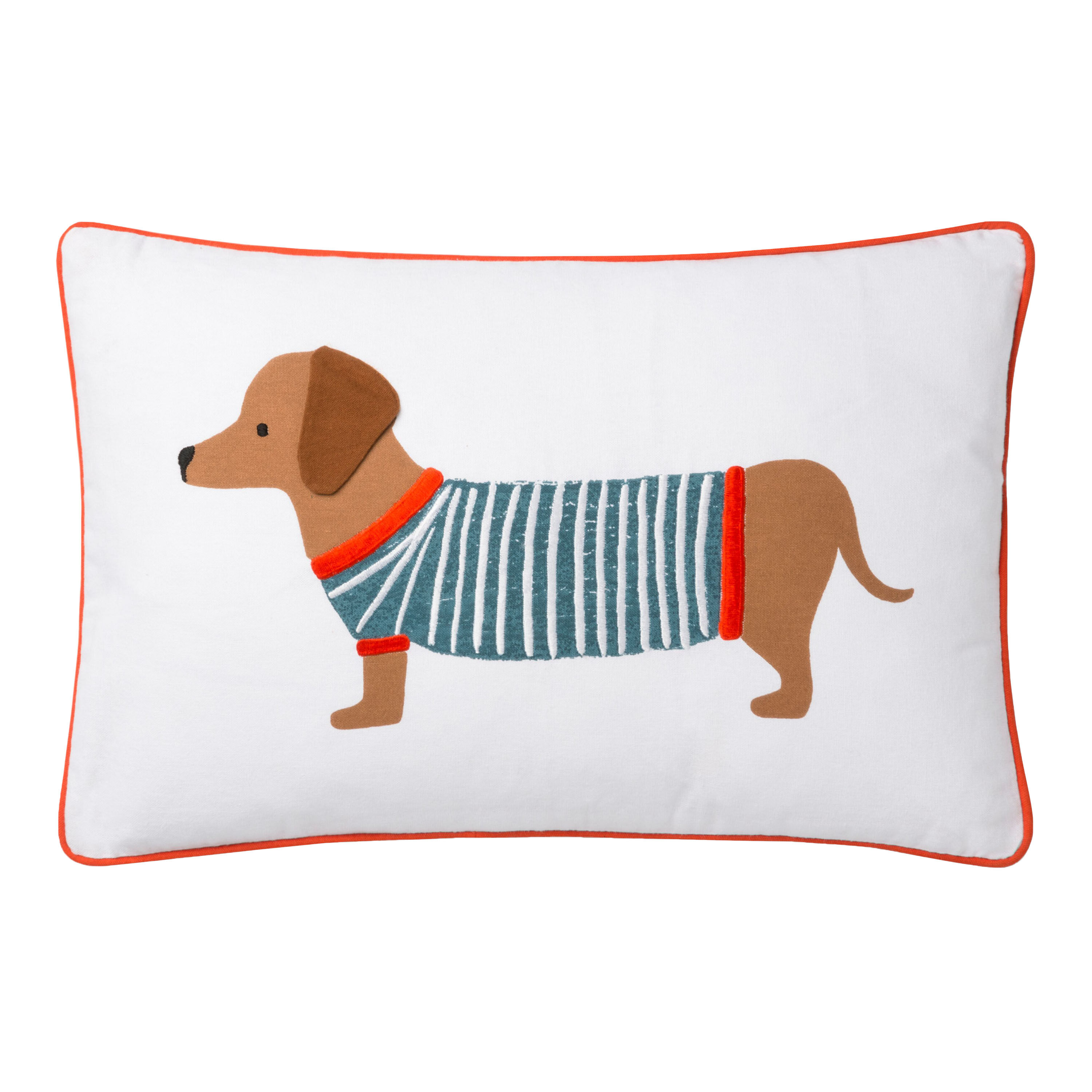 Sausage dog shaped cushion top