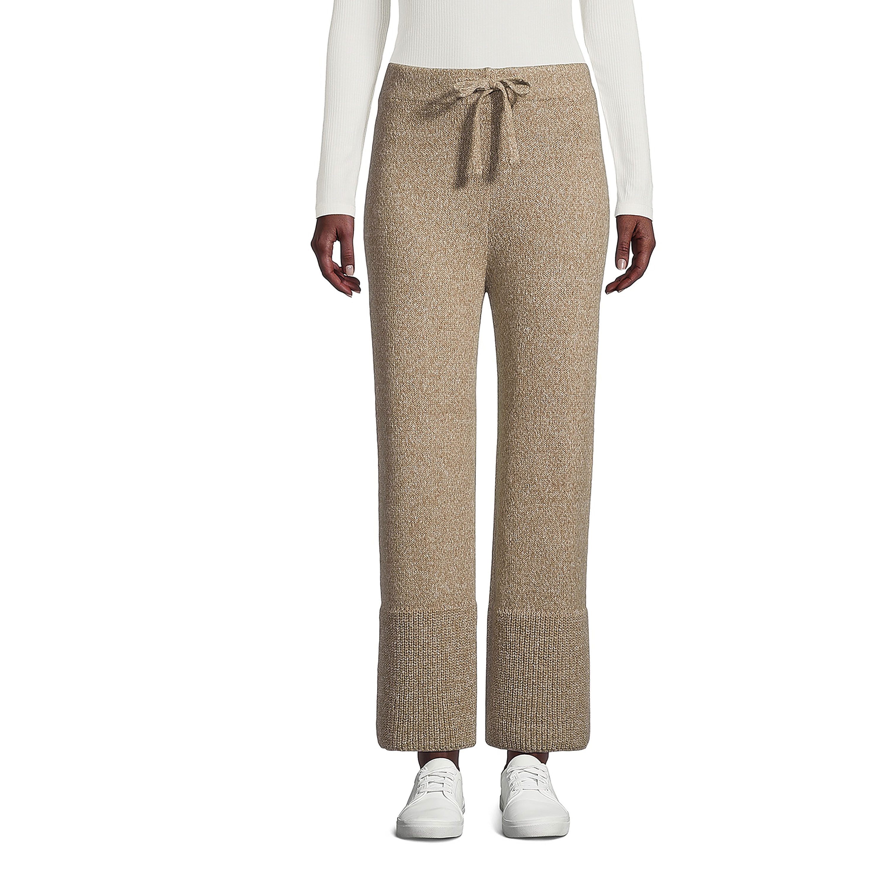 Brown Marled Recycled Yarn Knit Loungewear Collection image number 2