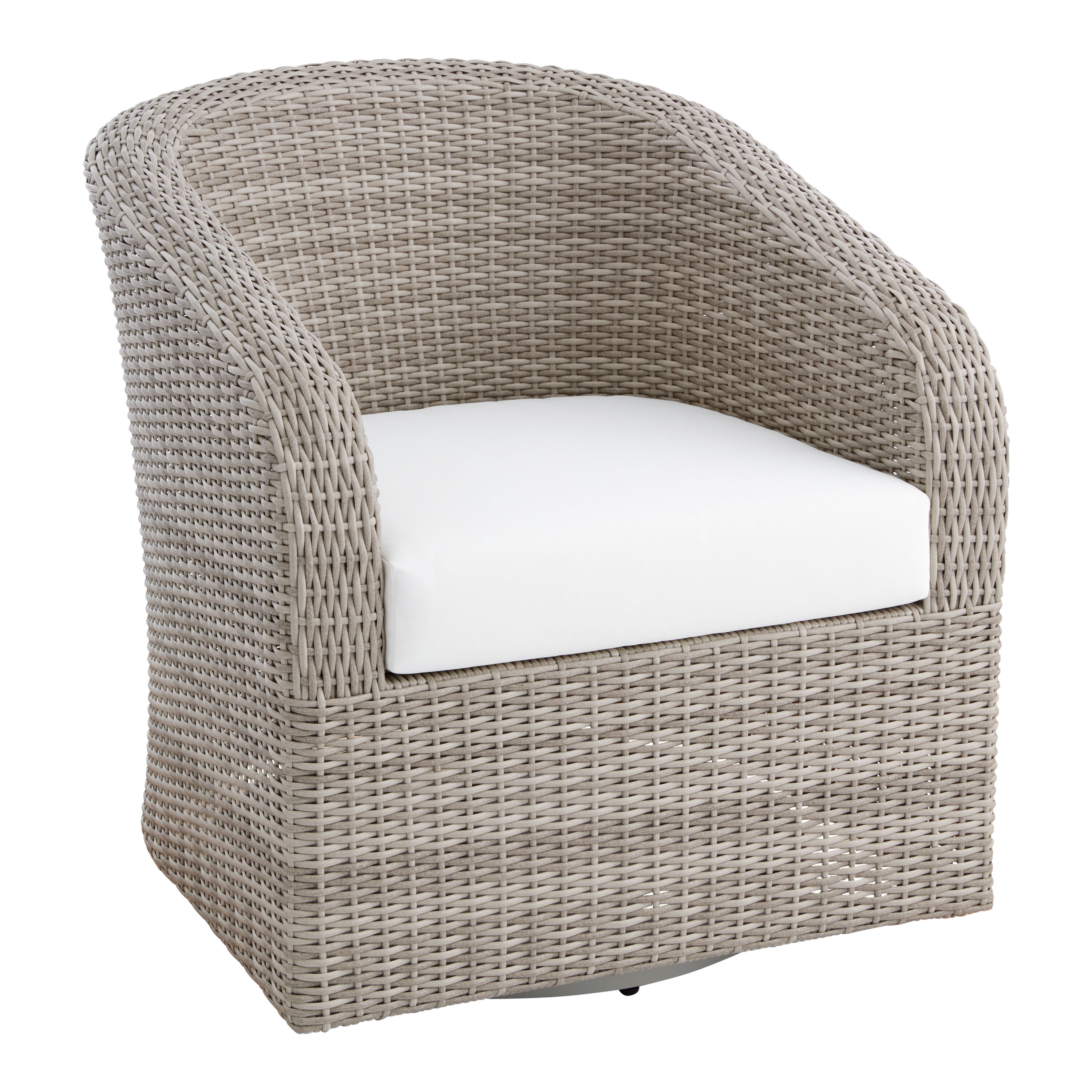Magdalena Graywash All Weather Wicker Outdoor Swivel Chair World