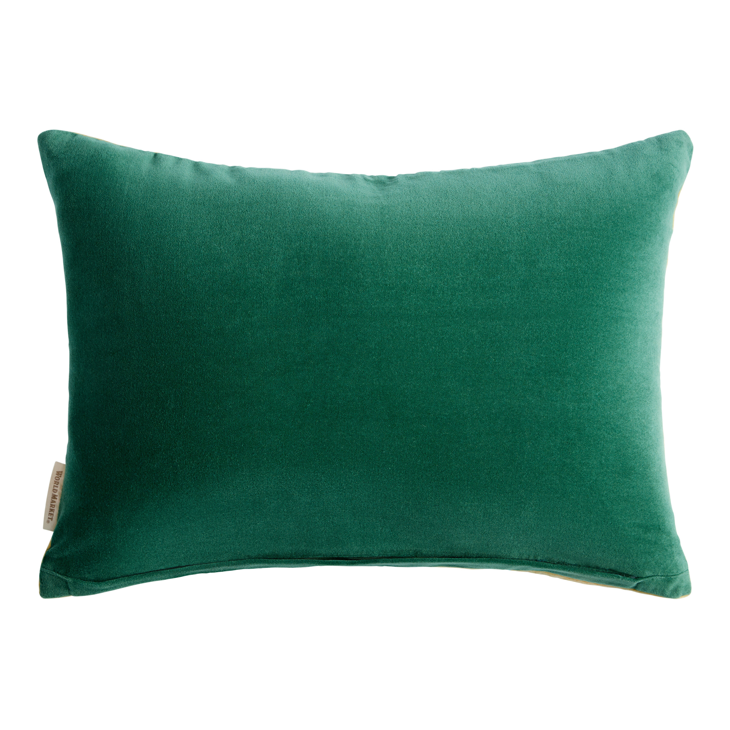 World market green velvet pillow sale