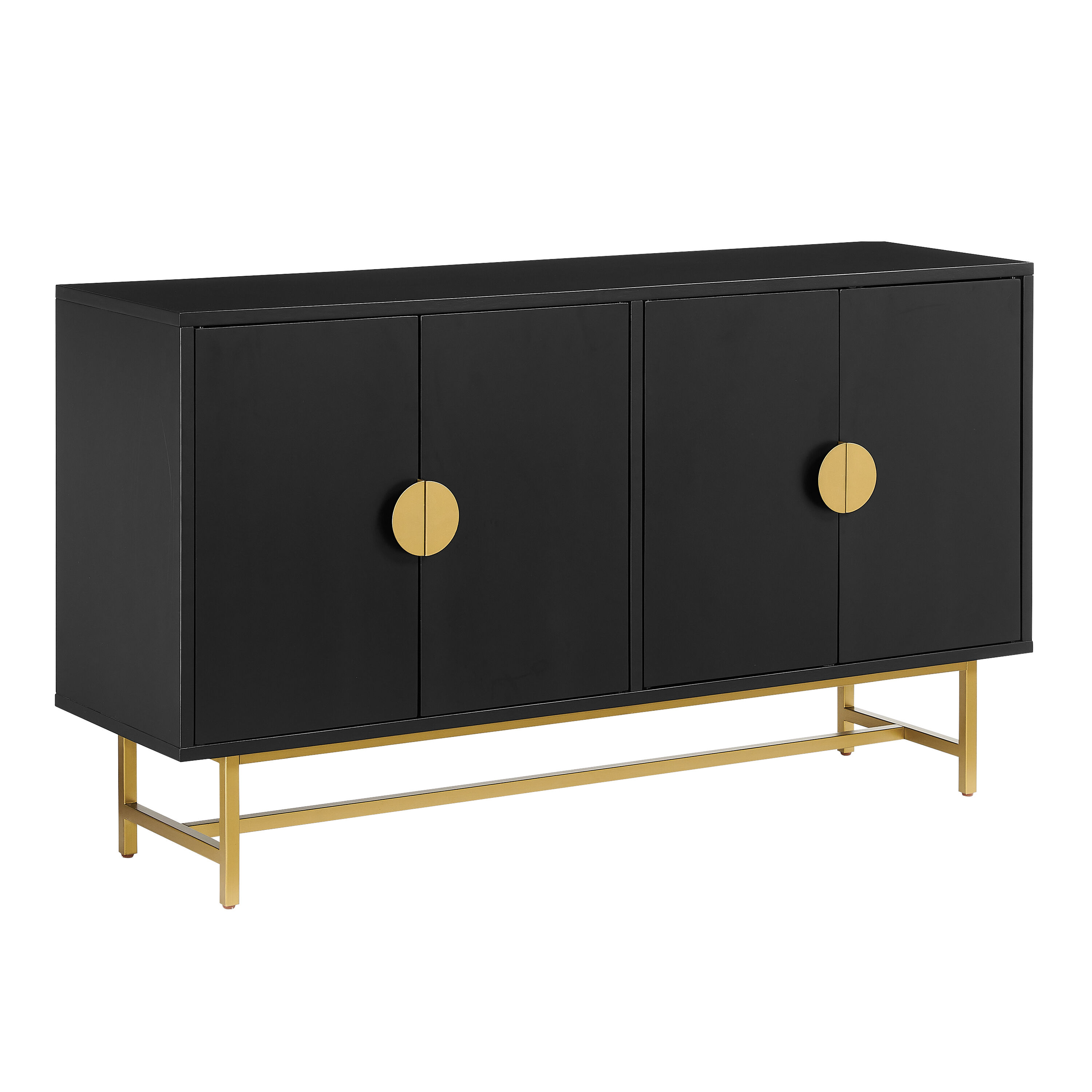 Blair Wood and Gold Metal Sideboard - World Market
