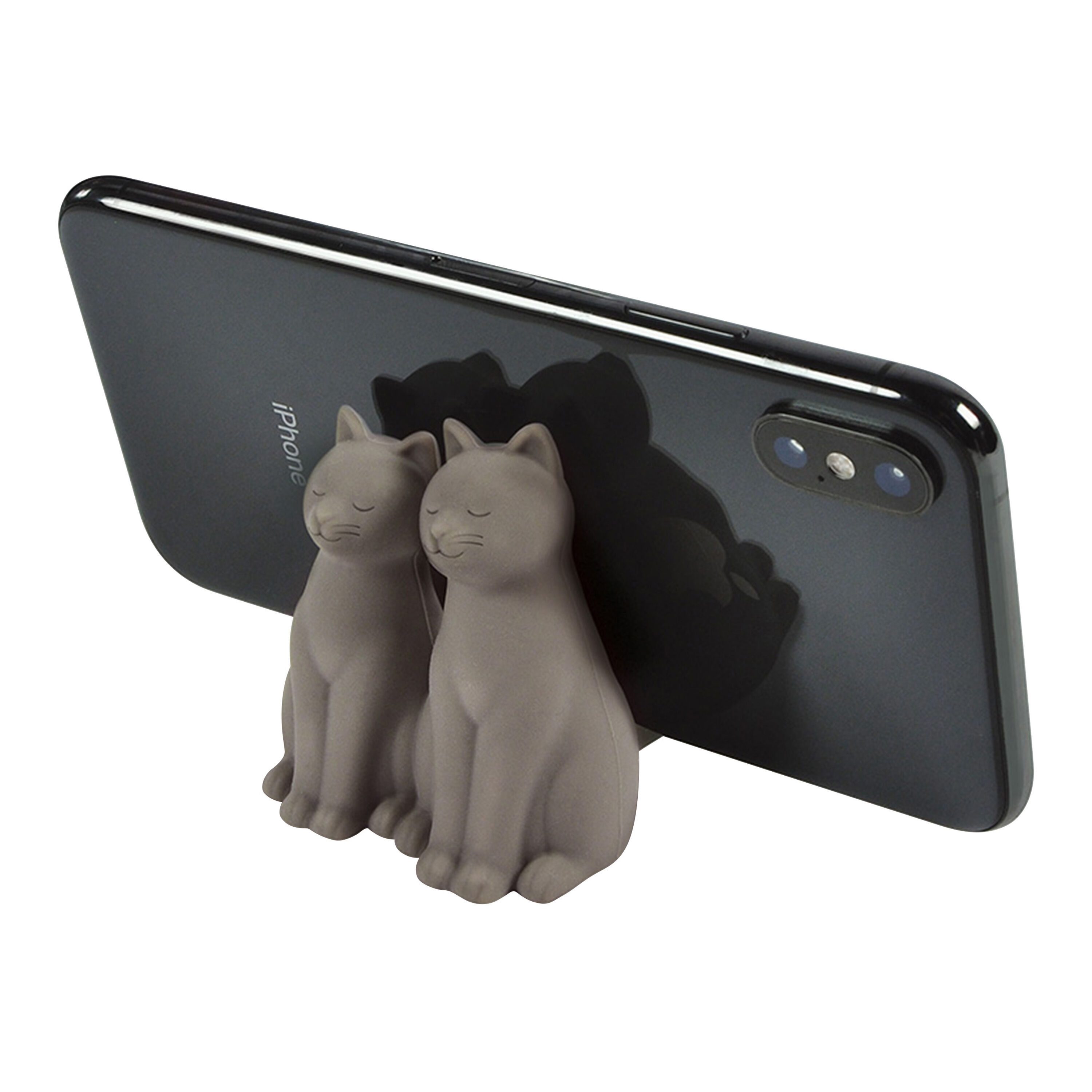 Fred Cat Call Gray Silicone Phone Stand image number 1