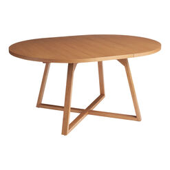 Maliyah Wood Rounded Extension Dining Table