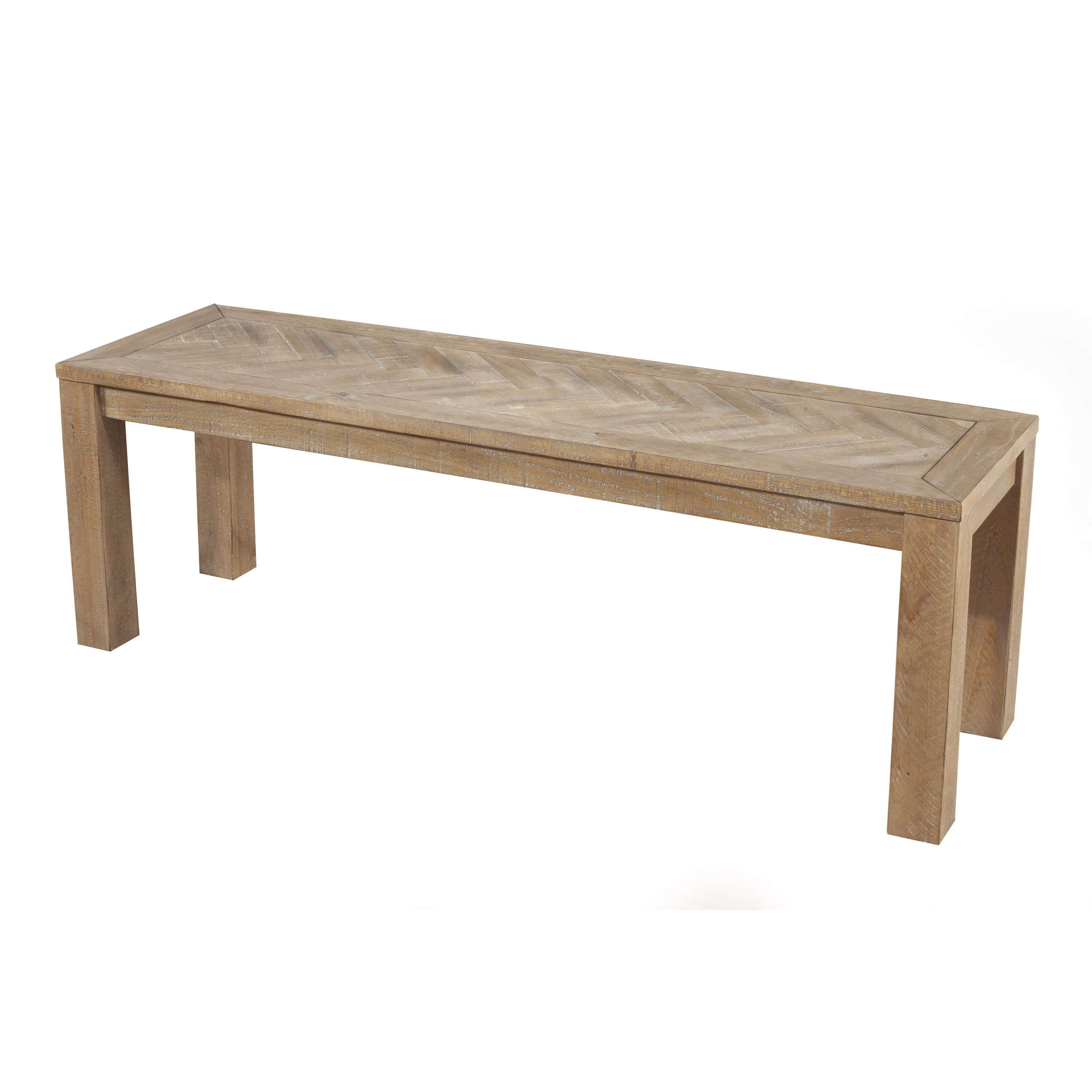 Herringbone dining table and bench sales