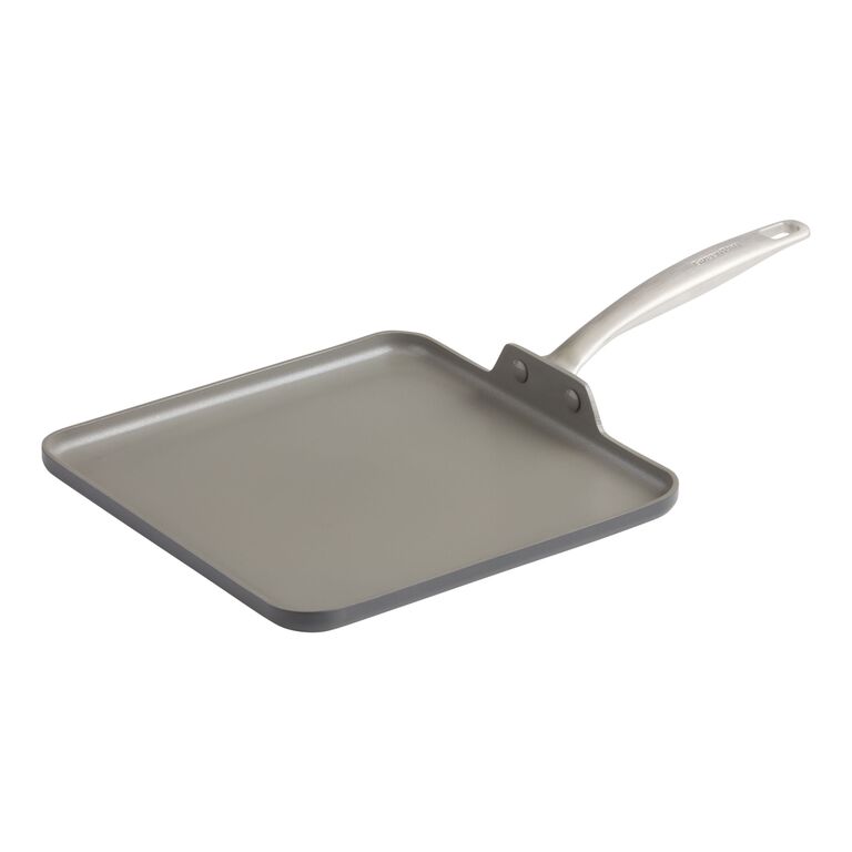 Reviews for GreenPan Chatham 11 in. Hard-Anodized Aluminum Ceramic Nonstick  Griddle in Gray
