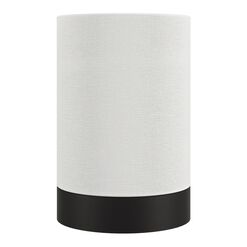 Lina Metal And Linen Cylinder Accent Lamp