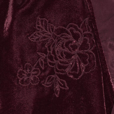Fig Velvet Floral Embroidered Cropped Kimono with Tie Fig Velvet Floral Embroidered Cropped Kimono with Tie