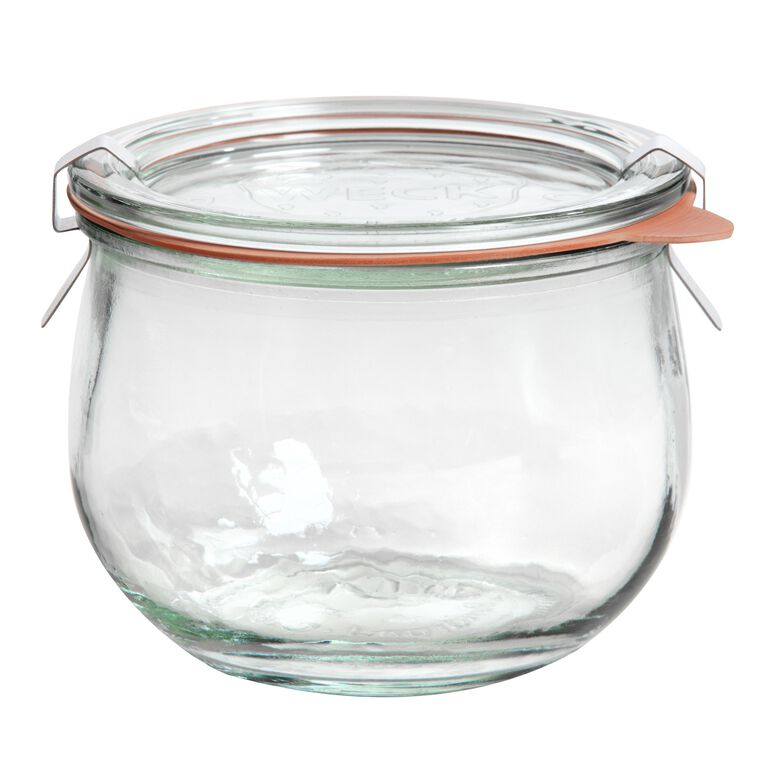 Weck Small Glass Tulip Jar With Clamp Lid