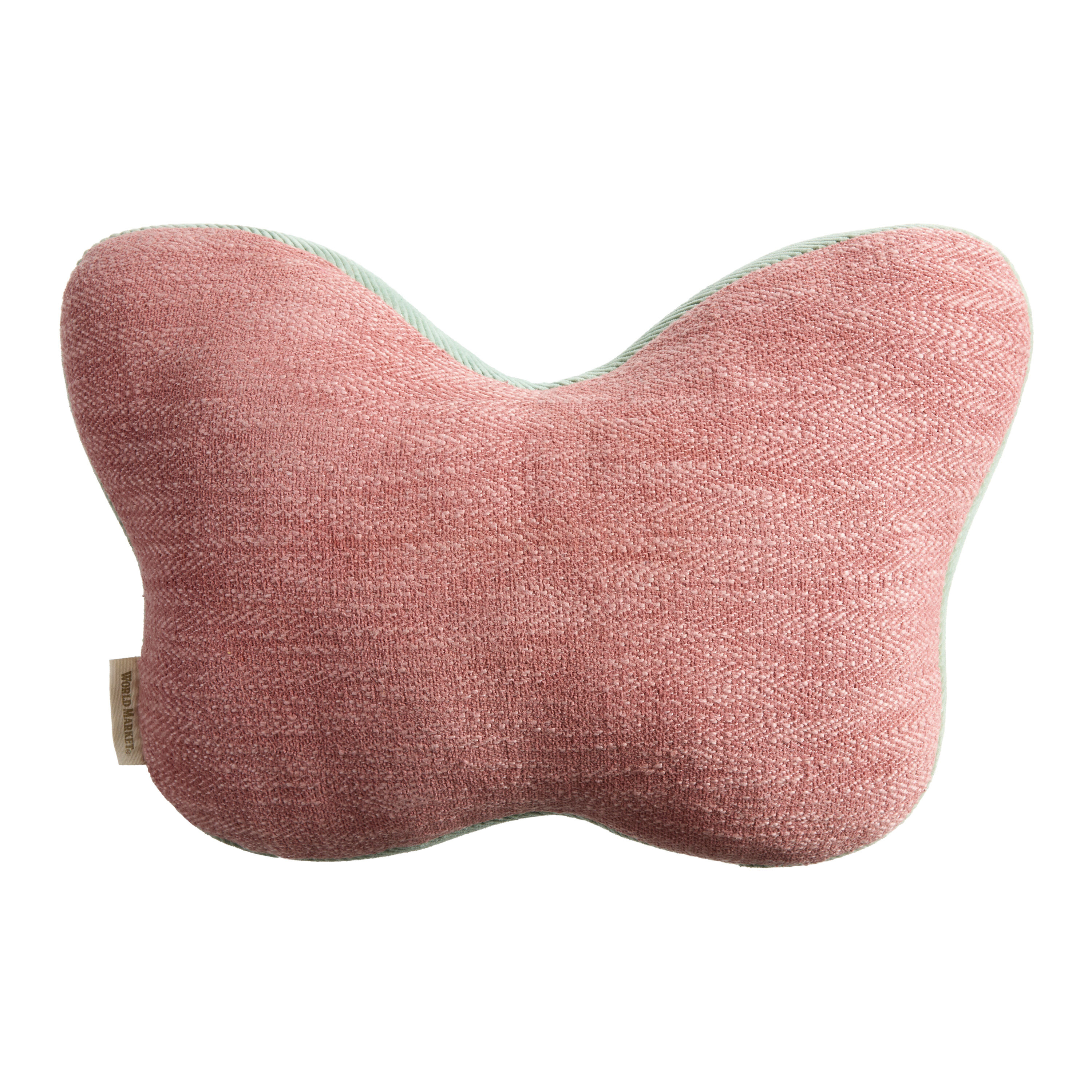 Navy Multicolor Embroidered Butterfly Shaped Pillow World Market