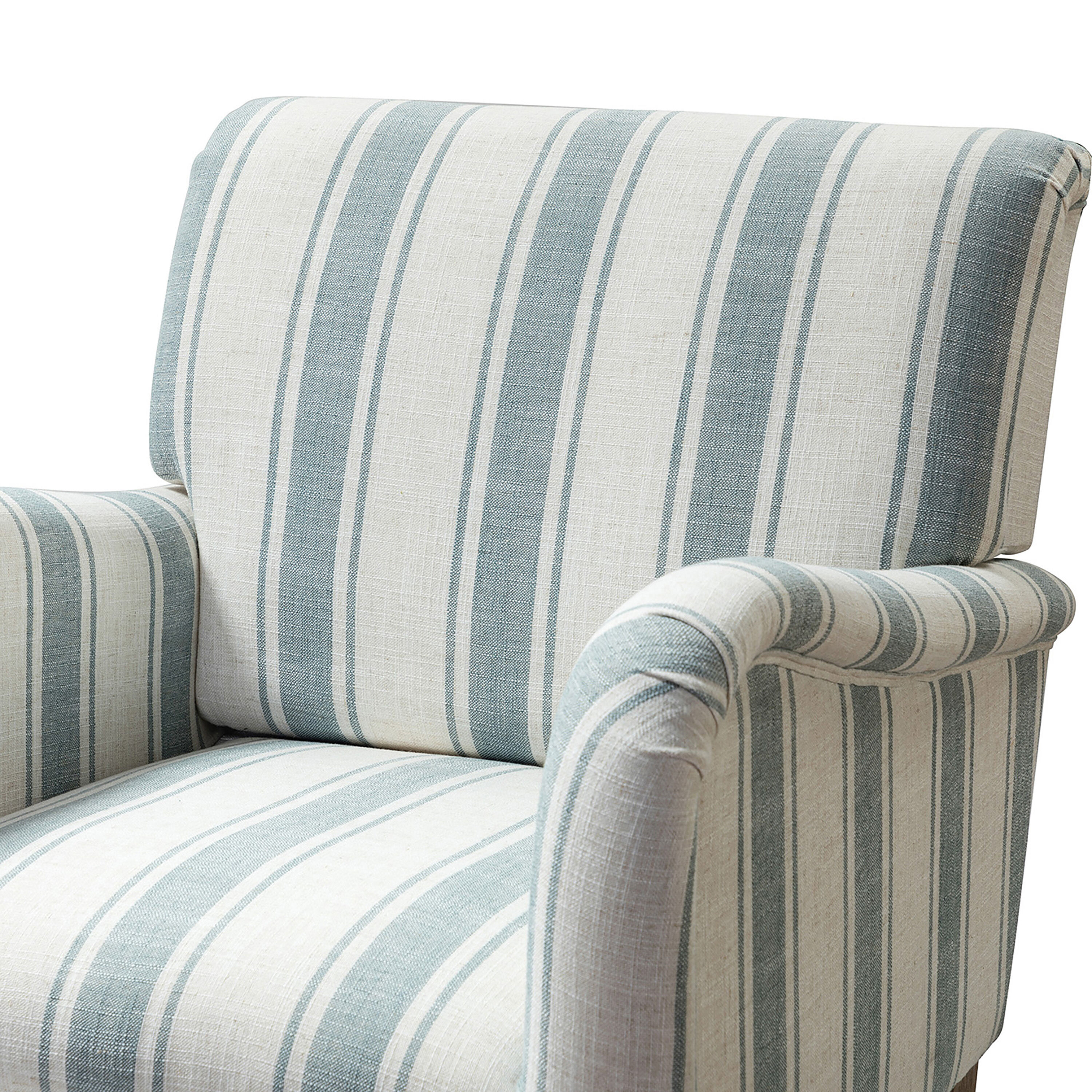 Northdenn Blue and White Stripe Upholstered Chair image number 3