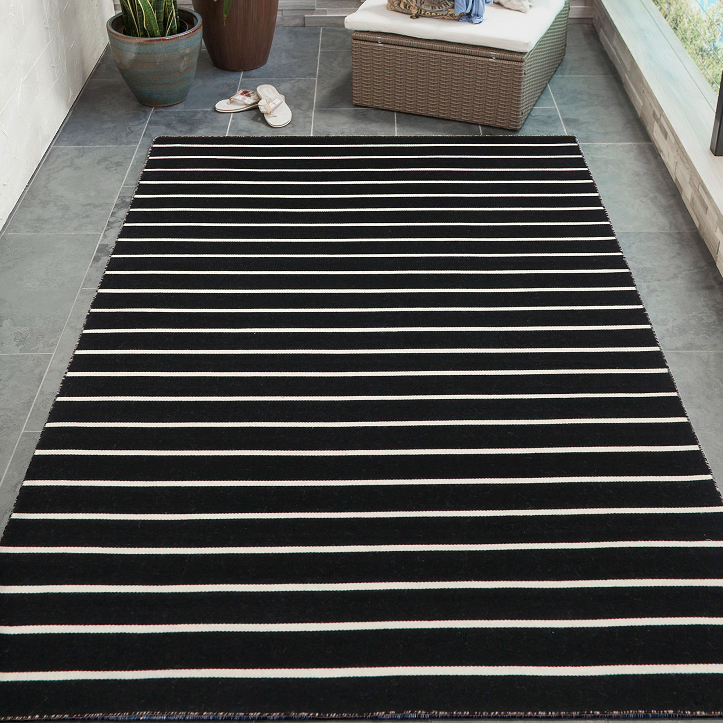 Black and white indoor outdoor runner discount
