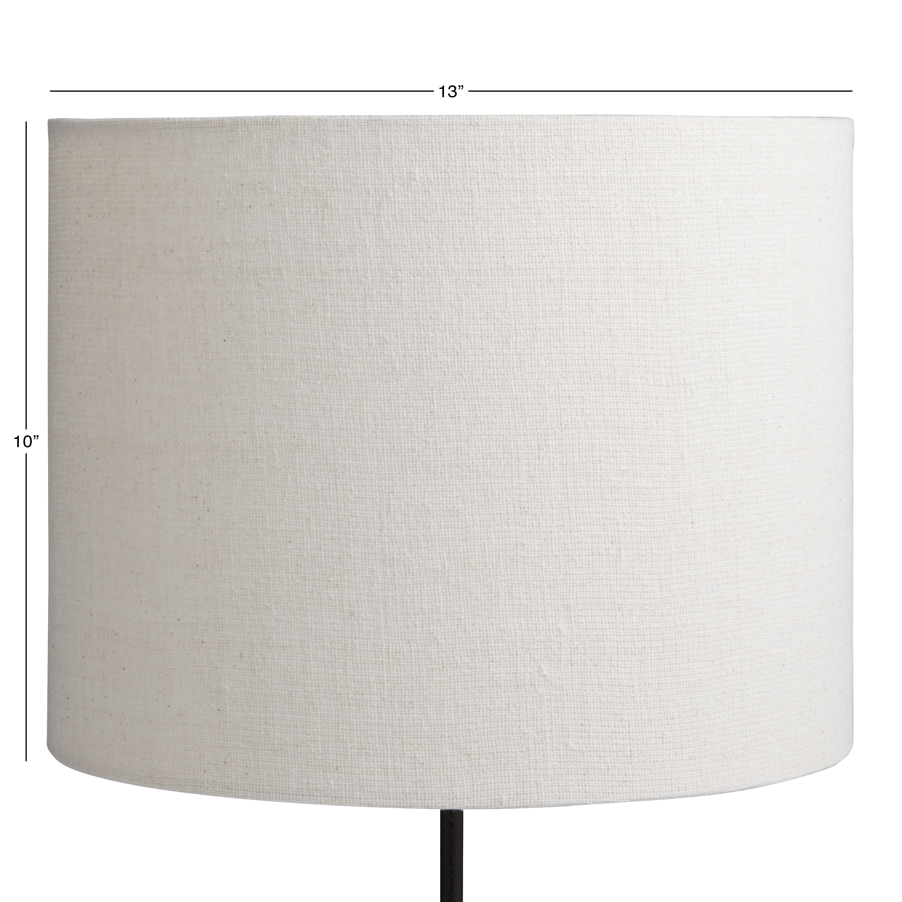 Soft White Linen Textured Drum Table Lamp Shade image number 3