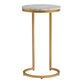 Baylor Marble Top and Gold Metal C Shaped Side Table image number 1