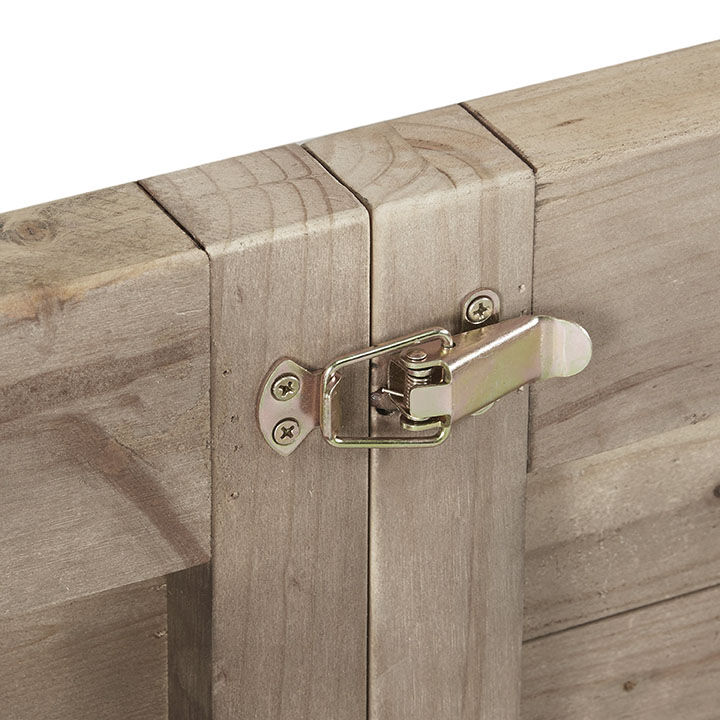 Verde Natural Pine Wood and Metal Dining Table image number 5