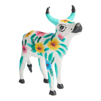 Paper Mache Hand Painted Cow Decor Paper Mache Hand Painted Cow Decor