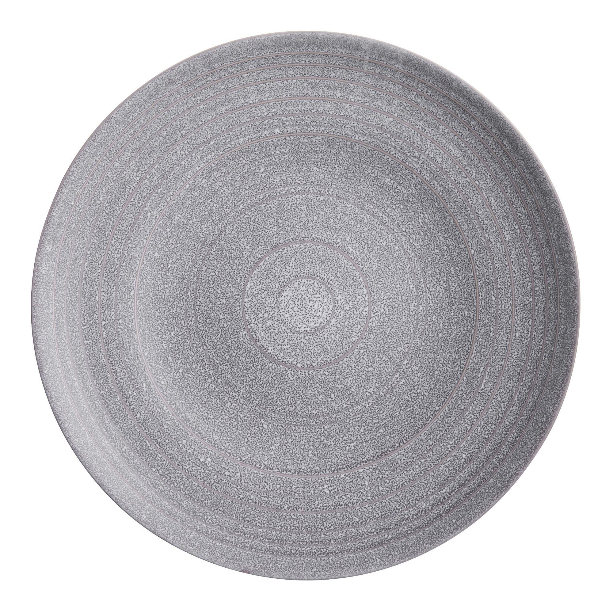Ash Satin Gray Speckled Dinner Plate World Market
