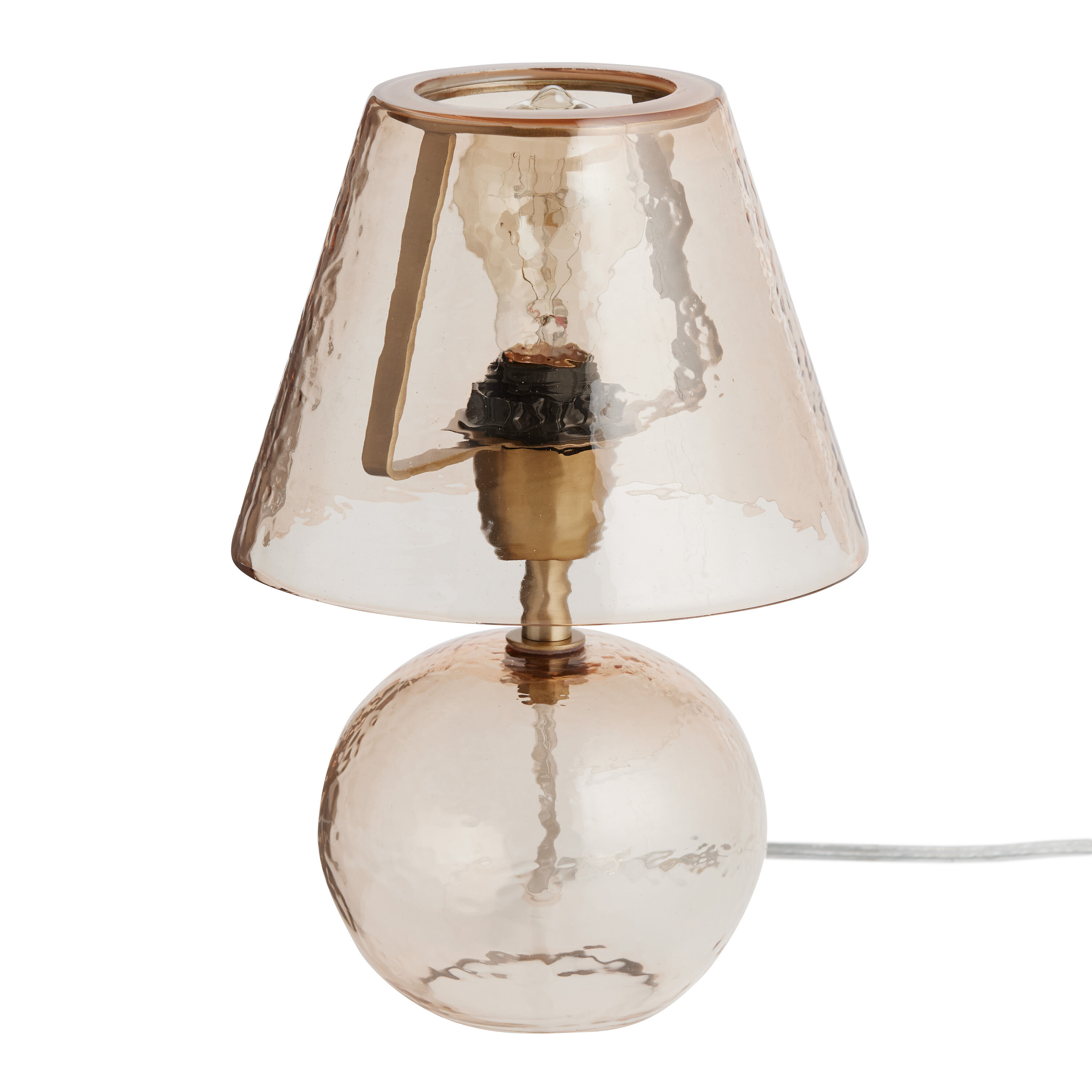 Becca Glass and Brass Metal Textured Lighting Collection image number 4