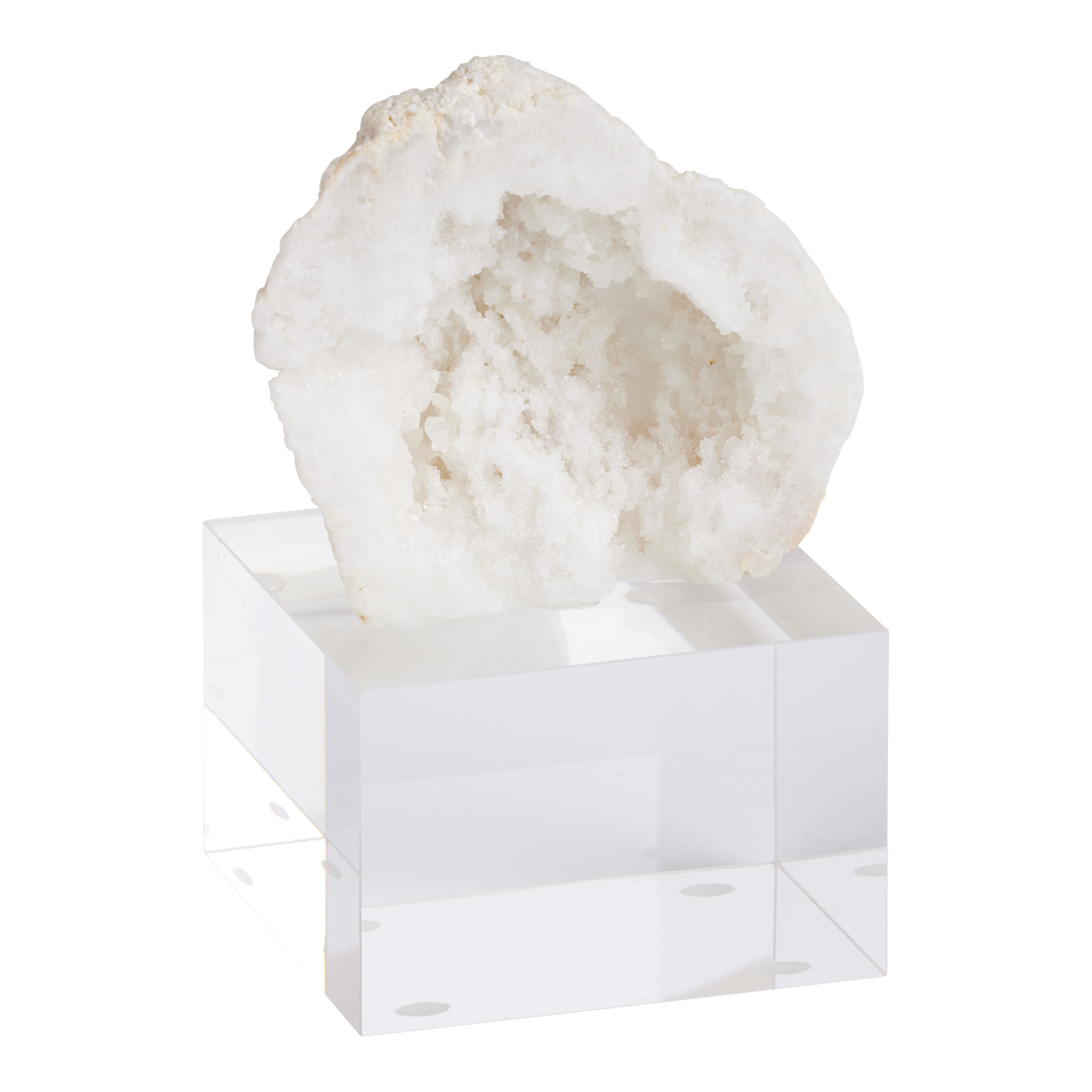 Natural White Agate Crystal on Stand image number 0