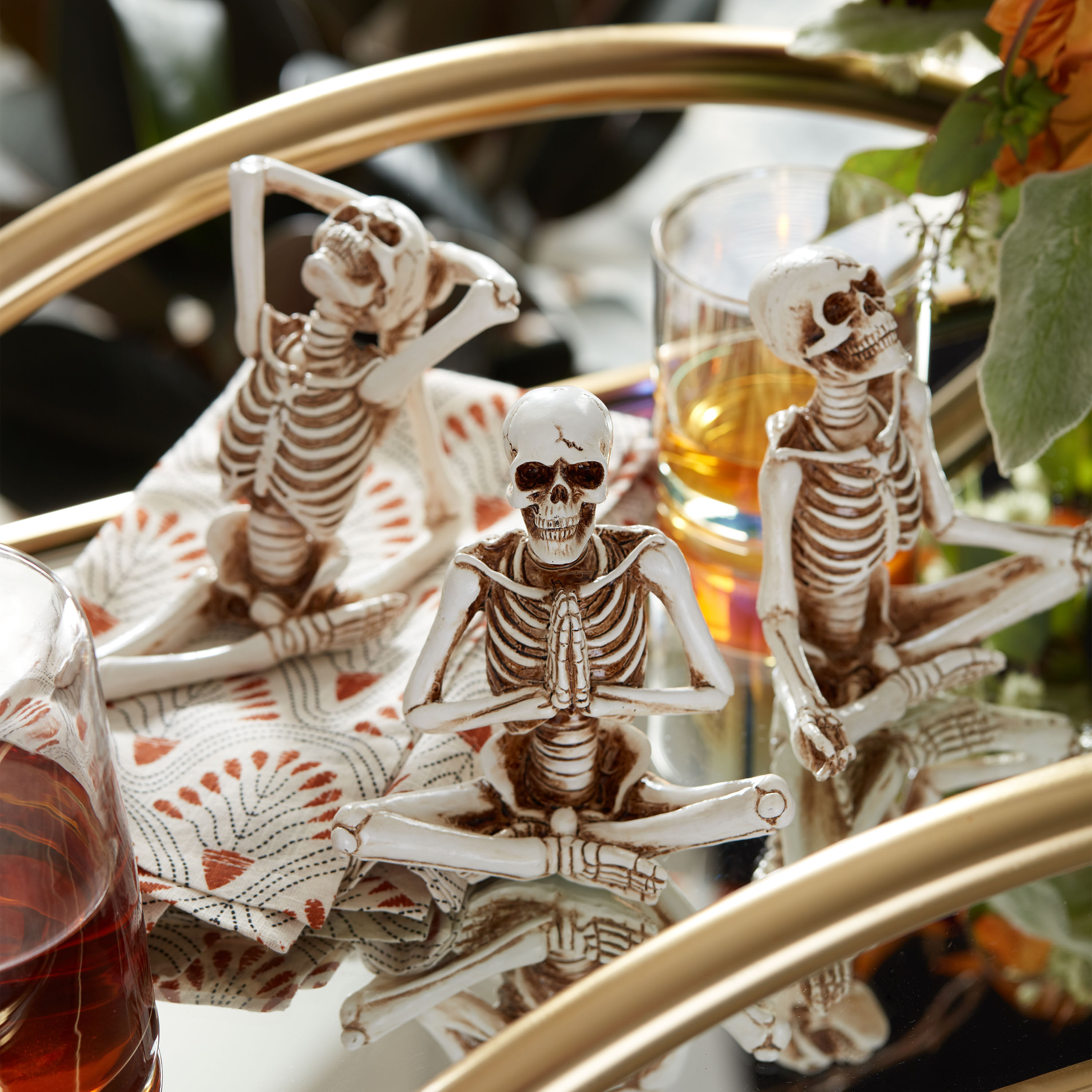 Yoga skeleton pillow 2025