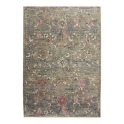 Nora Sage Green And Blue Persian Style Floral Area Rug