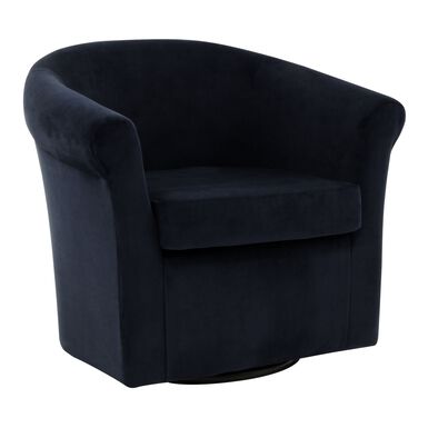 Ward Velvet Roll Arm Upholstered Swivel Chair Ward Velvet Roll Arm Upholstered Swivel Chair